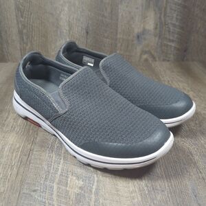Skechers Men's Size 13 Wide GO Walk 5 Casual Walking Shoes Charcoal Gray 55510